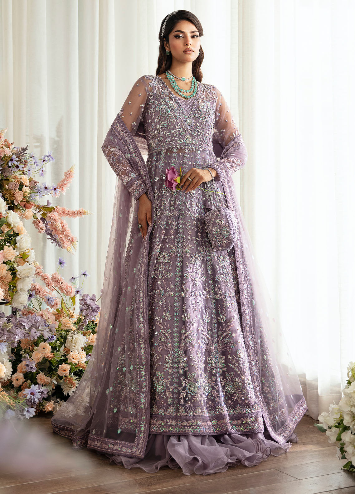 Gulaal Pret Embroidered Net 3 Piece Suit LP-34 Zeva