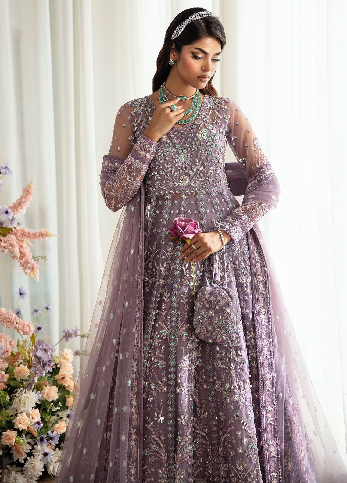 Gulaal Pret Embroidered Net 3 Piece Suit LP-34 Zeva