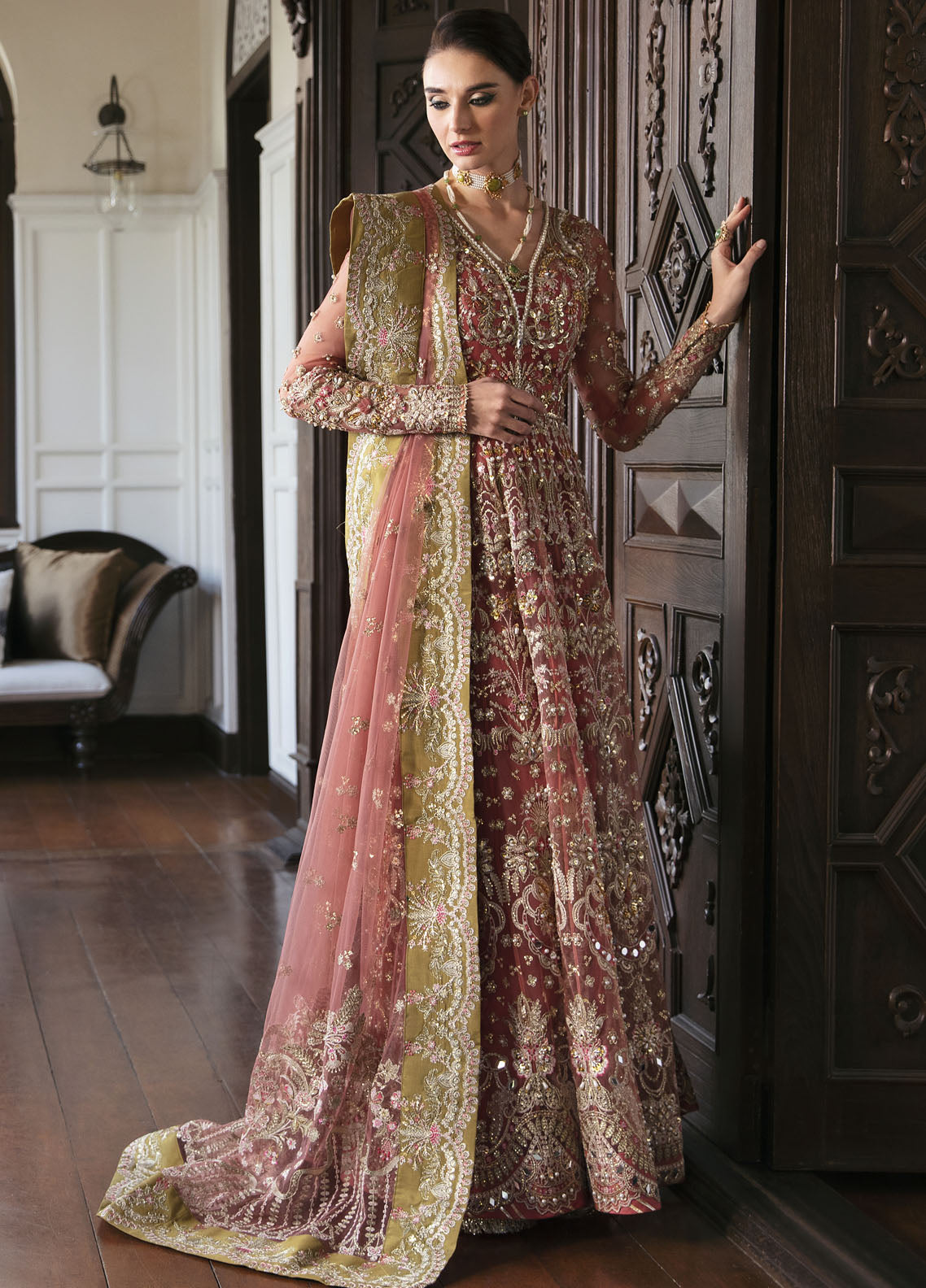 Gulaal Pret Embroidered Net 4 Piece Suit GL-LP-24V1-23 Maryse