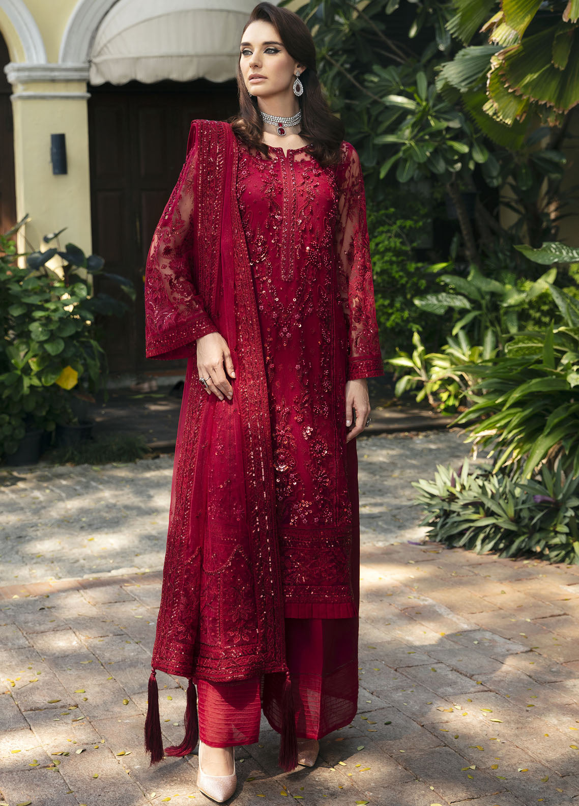 Gulaal Pret Embroidered Net 4 Piece Suit GL-LP-24V1-24 Charlotte