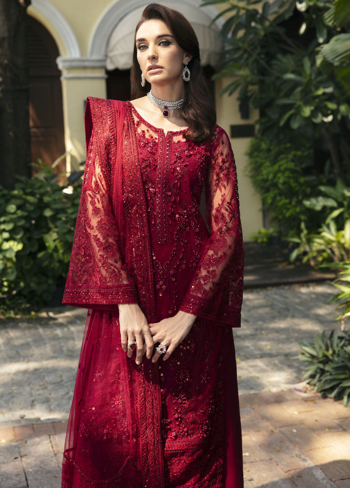 Gulaal Pret Embroidered Net 4 Piece Suit GL-LP-24V1-24 Charlotte