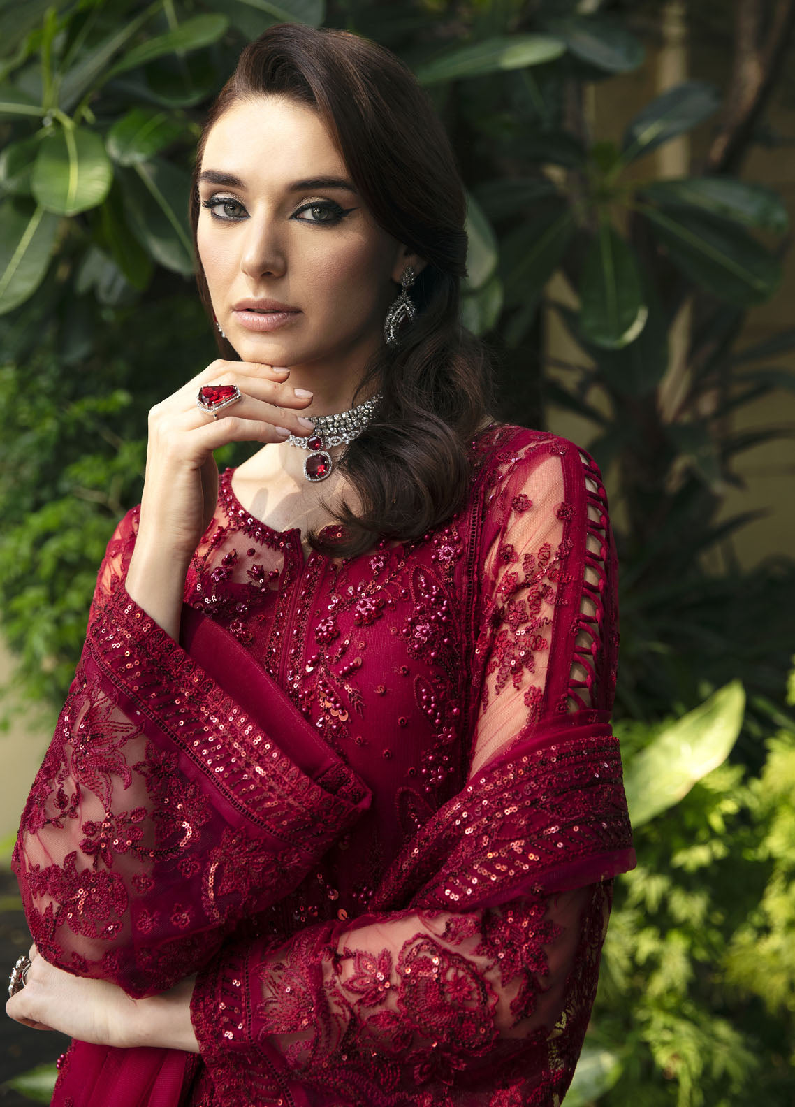 Gulaal Pret Embroidered Net 4 Piece Suit GL-LP-24V1-24 Charlotte