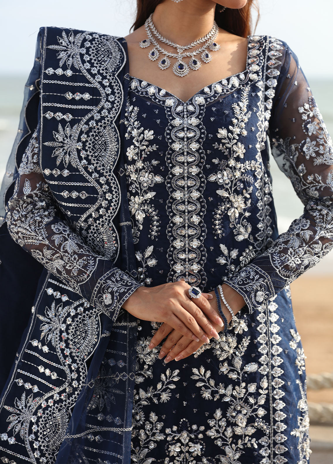 Gulaal Pret Embroidered Organza 3 Piece Suit LP-36 Izar