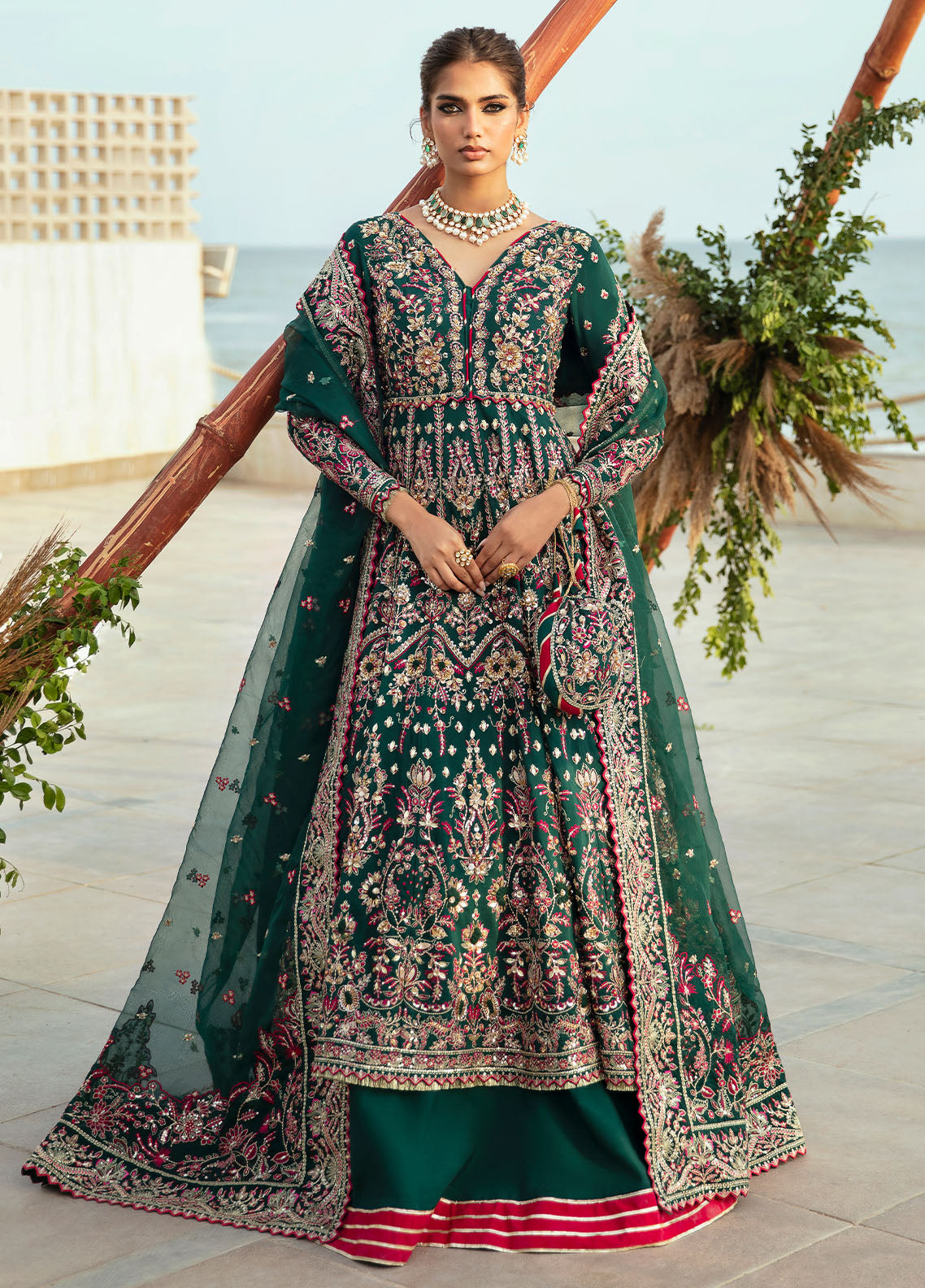 Gulaal Pret Embroidered Silk 3 Piece Suit LP-31 Zarla