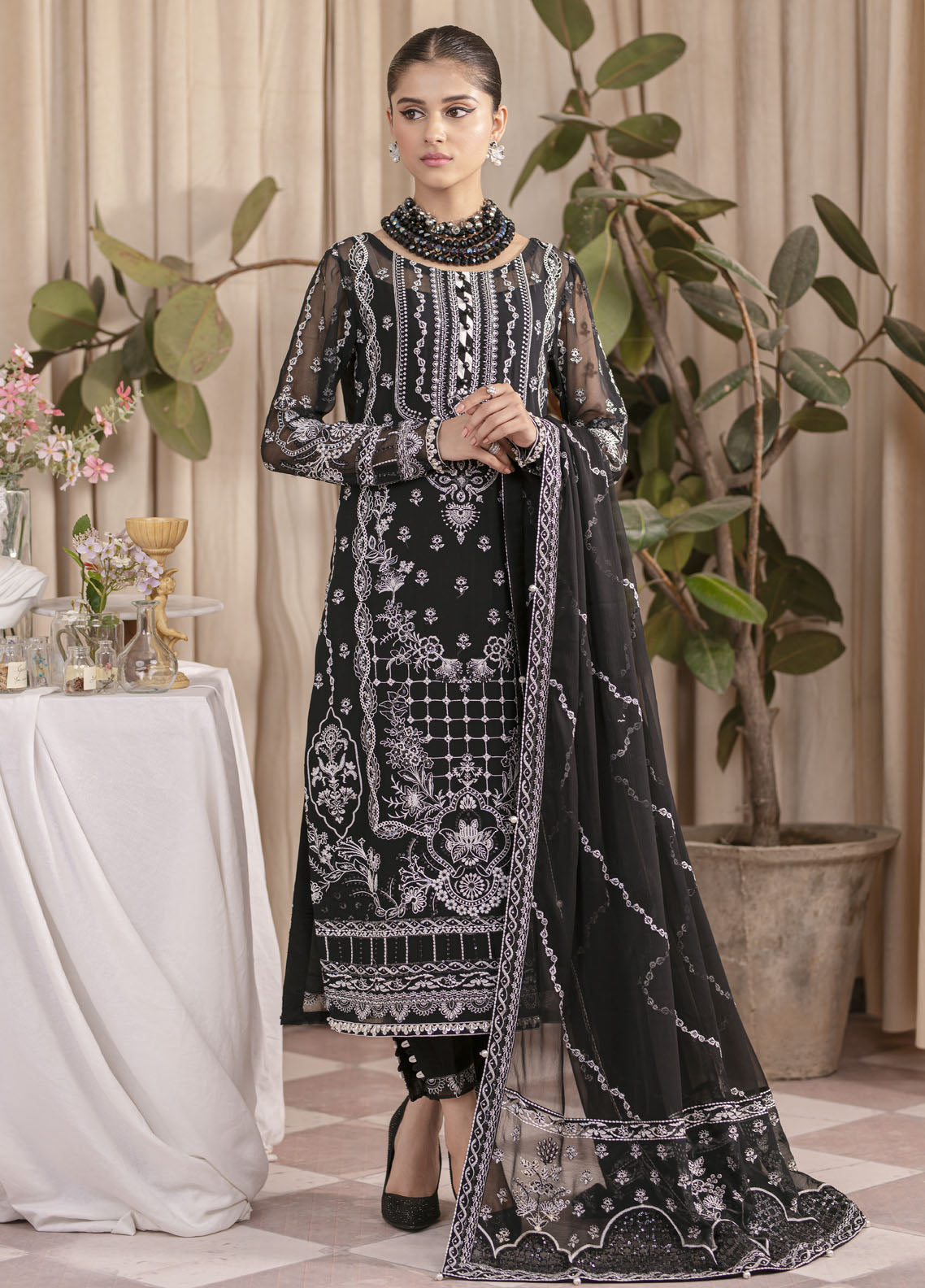 Gulaal Embroidered Chiffon Unstitched Collection 2023 UC-01 Mahjabeen