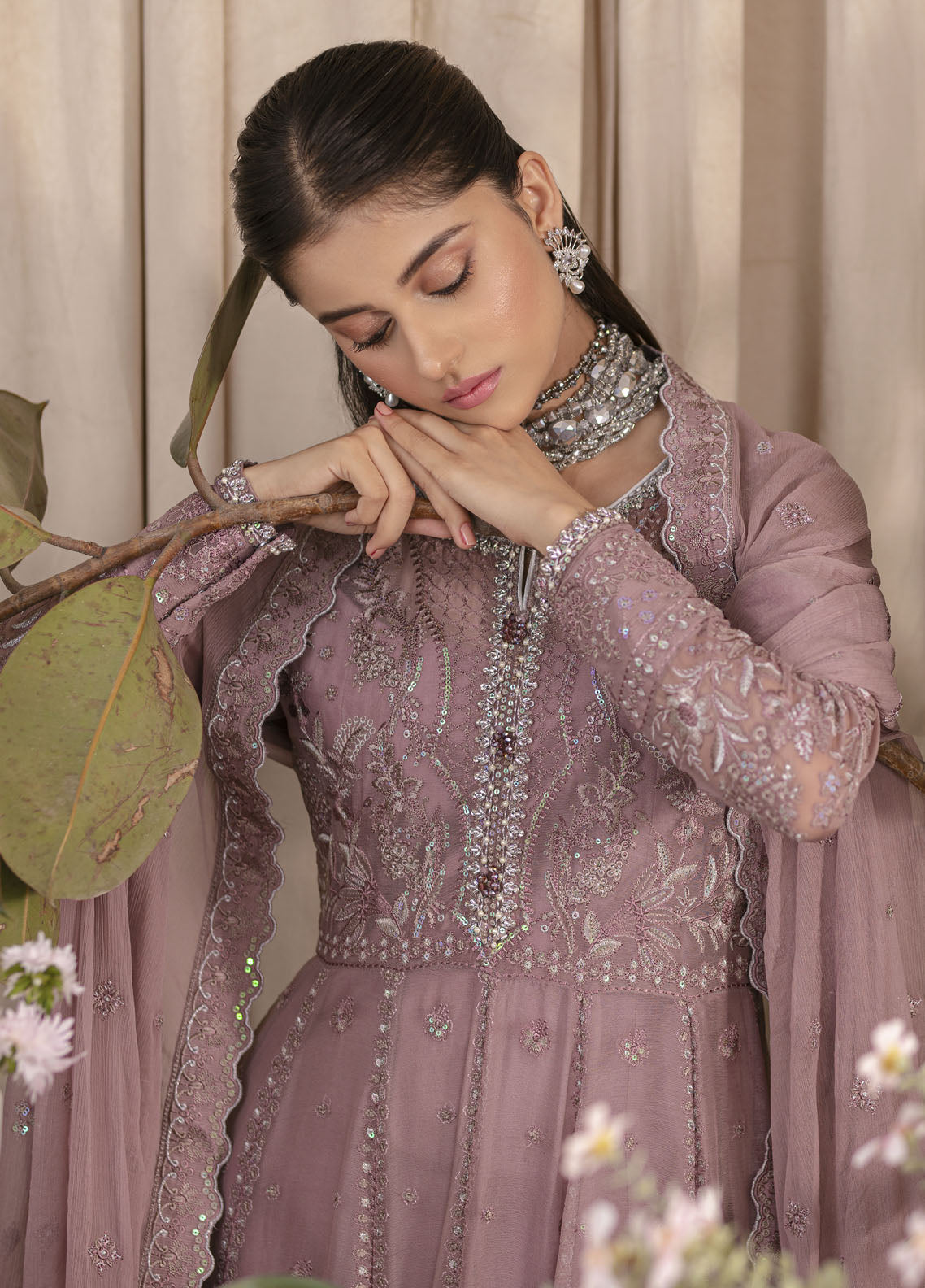 Gulaal Embroidered Chiffon Unstitched Collection 2023 UC-03 Ezrah