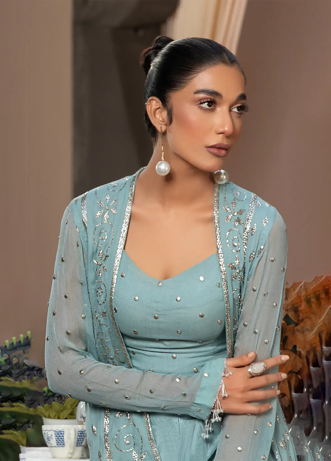 Guzel By Ameerah Usman Pret Casual Chiffon 3 Piece Suit Eda