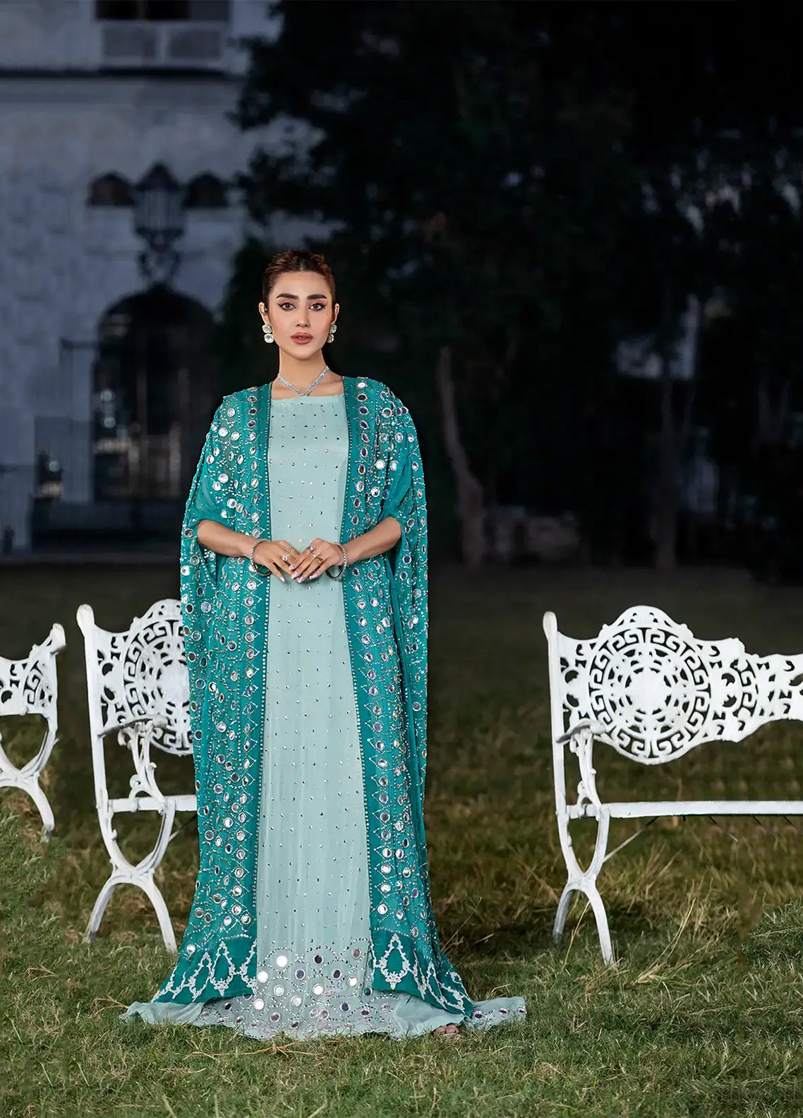 Guzel By Ameerah Usman Pret Casual Chiffon Gown Nehal Gown