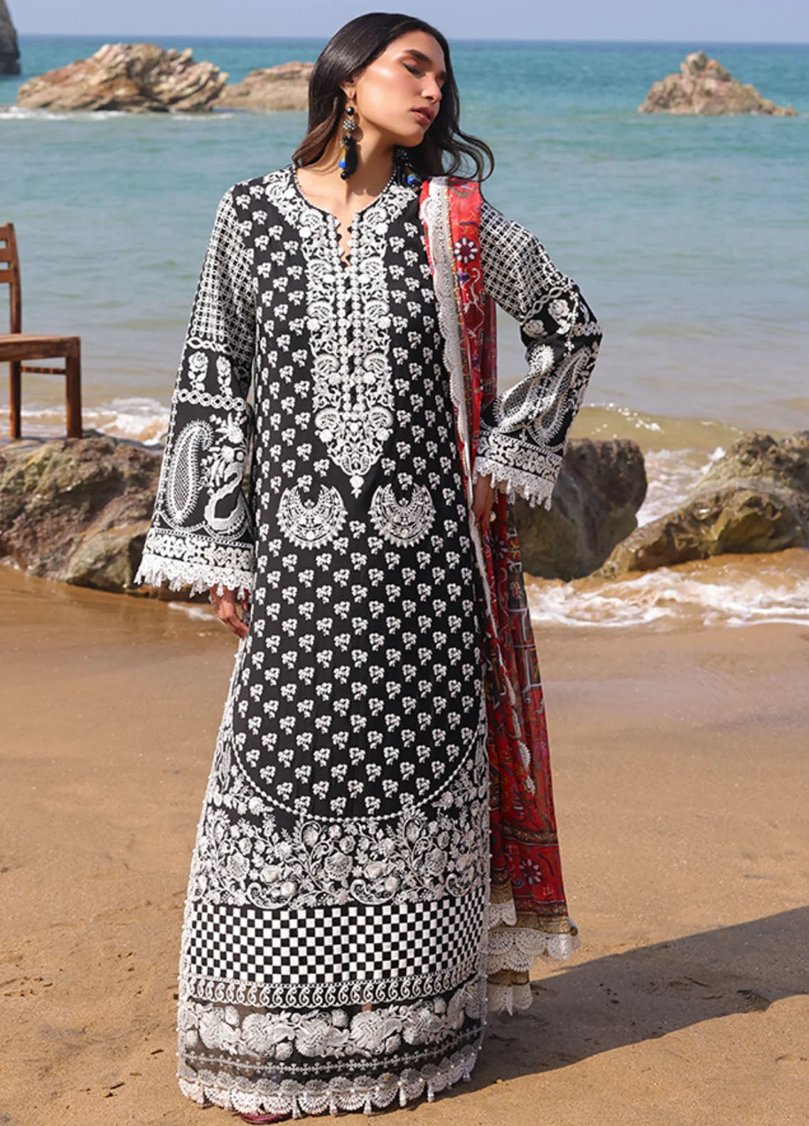 Hania by Imrozia Premium Embroidered Lawn Suits Unstitched 3 Piece SL-75 Anoud