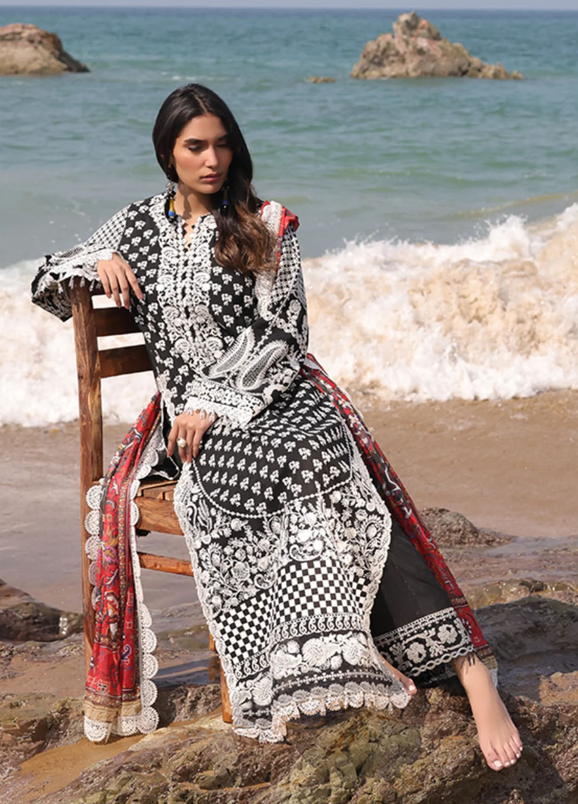 Hania by Imrozia Premium Embroidered Lawn Suits Unstitched 3 Piece SL-75 Anoud