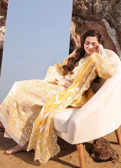 Hania by Imrozia Premium Embroidered Lawn Suits Unstitched 3 Piece SL-85 Anaya