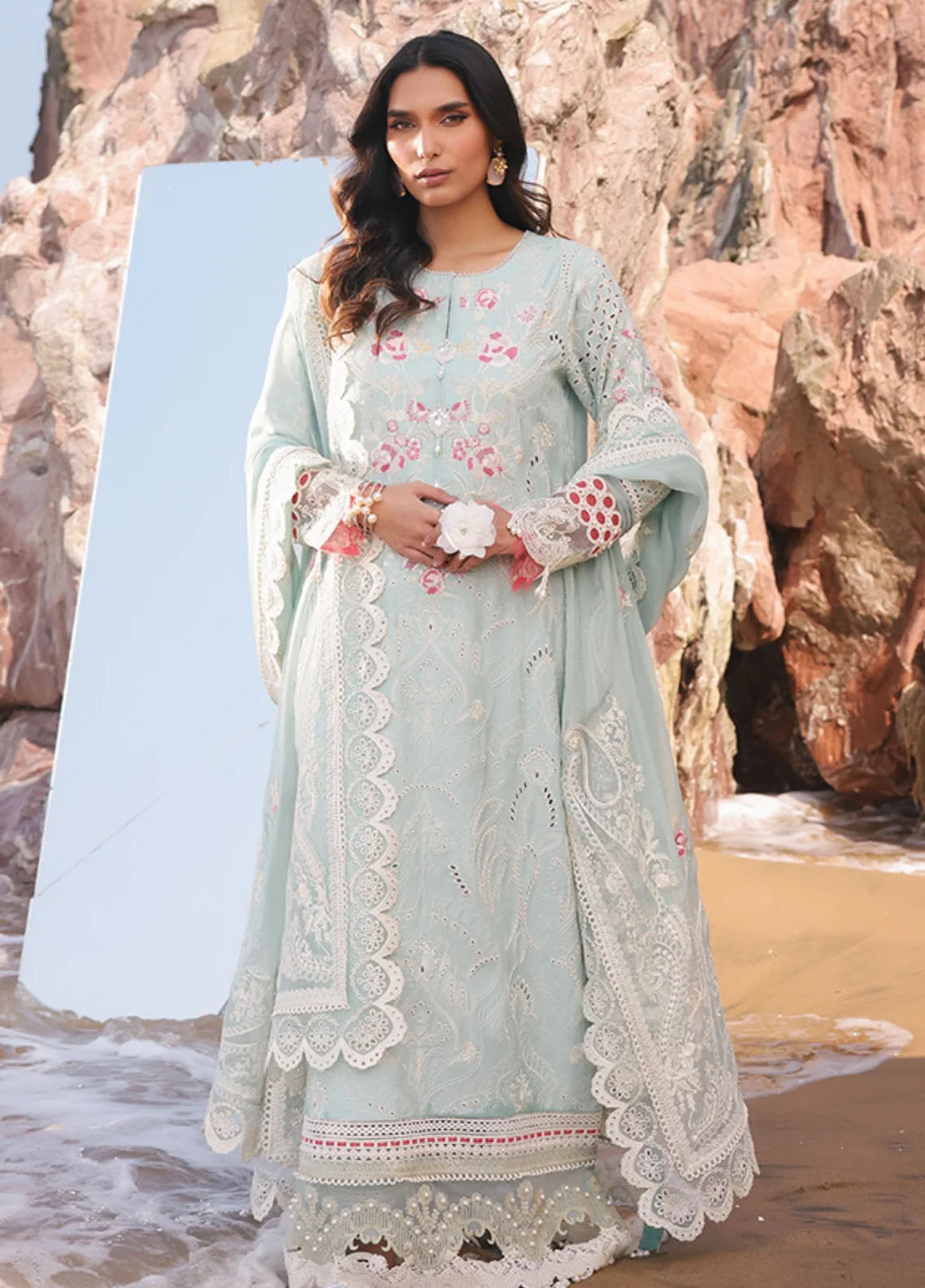 Hania by Imrozia Premium Embroidered Lawn Suits Unstitched 3 Piece SL-76 A Aidan