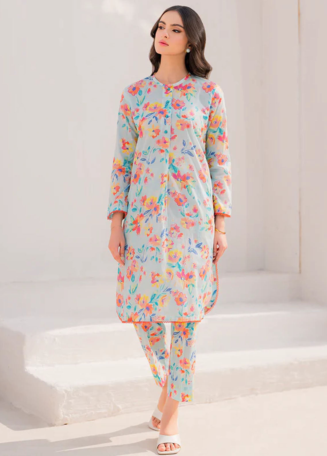 Hana Pret Printed Lawn Silk 2 Piece Suit Coastal