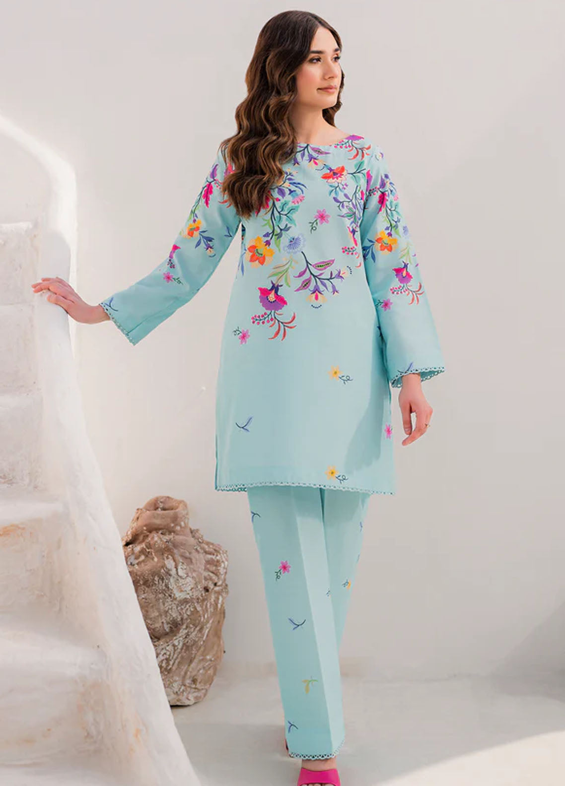 Hana Pret Printed Lawn Silk 2 Piece Suit Floralight