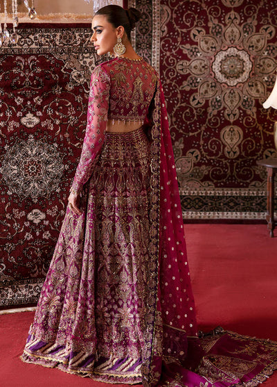 Hayat By Afrozeh Embroidered Net Suits Unstitched 3 Piece AF23HY D-10 Abir - Wedding Collection