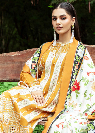 Hazel By Mahnur Embroidered Slub Linen Suit Unstitched 3 Piece MN24H RL-04 Elyse - Winter Collection