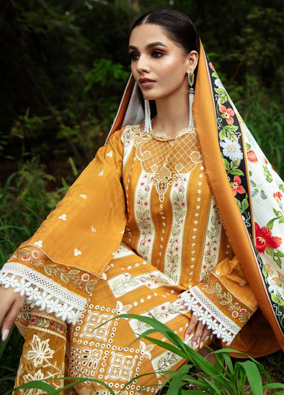 Hazel By Mahnur Embroidered Slub Linen Suit Unstitched 3 Piece MN24H RL-04 Elyse - Winter Collection