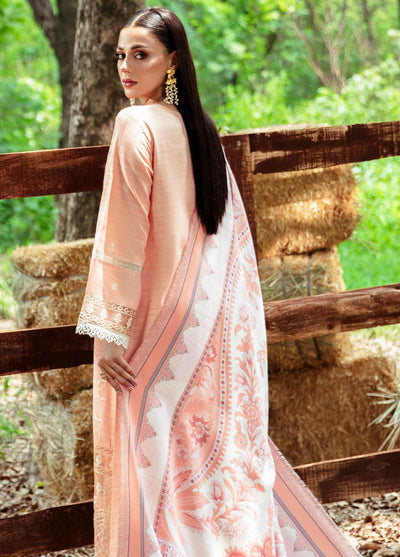 Hazel By Mahnur Embroidered Slub Linen Suit Unstitched 3 Piece MN24H RL-06 Sophie - Winter Collection