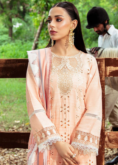 Hazel By Mahnur Embroidered Slub Linen Suit Unstitched 3 Piece MN24H RL-06 Sophie - Winter Collection