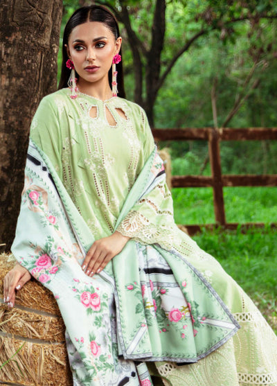 Hazel By Mahnur Embroidered Slub Linen Suit Unstitched 3 Piece MN24H RL-07 Stella - Winter Collection