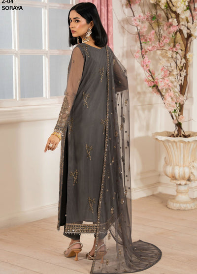 Heer by Zarif Embroidered Net Suit Pret 3 Piece ZF25HF Z-04 Soraya - Formals Collection