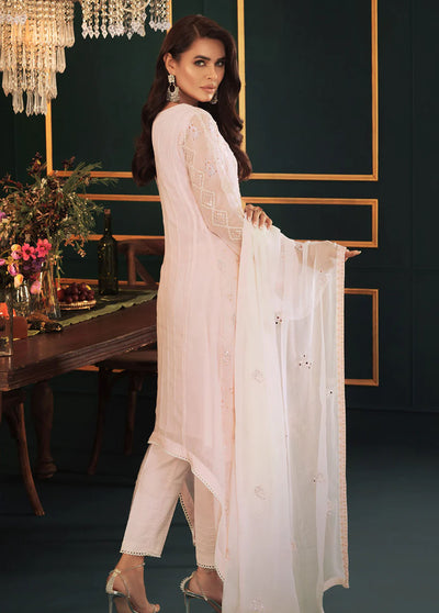 Shamooz Pret Embroidered Chiffon 3 Piece Suit SEM-0542 Light Pink