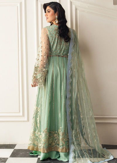 Hemline By Mushq Embroidered Suit Unstitched 3 Piece MQ24HA D-01 Pistachio - Formal Collection