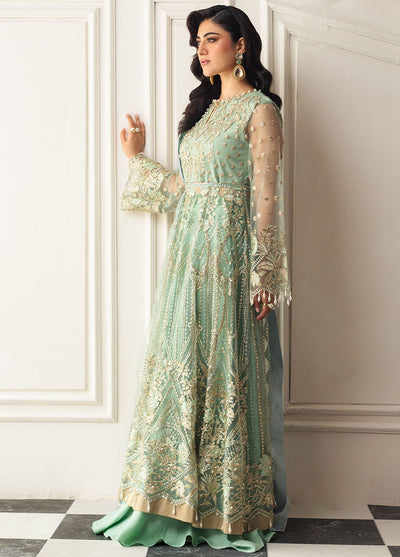 Hemline By Mushq Embroidered Suit Unstitched 3 Piece MQ24HA D-01 Pistachio - Formal Collection