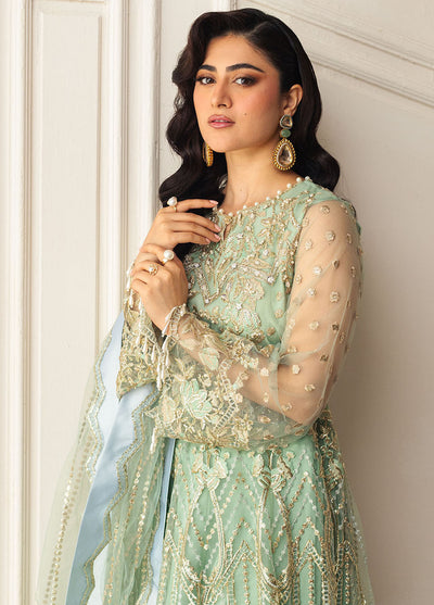 Hemline By Mushq Embroidered Suit Unstitched 3 Piece MQ24HA D-01 Pistachio - Formal Collection