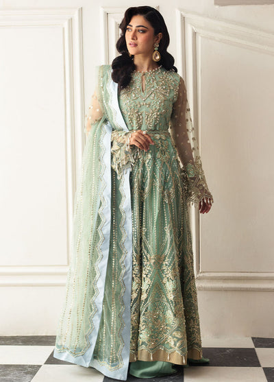 Hemline By Mushq Embroidered Suit Unstitched 3 Piece MQ24HA D-01 Pistachio - Formal Collection