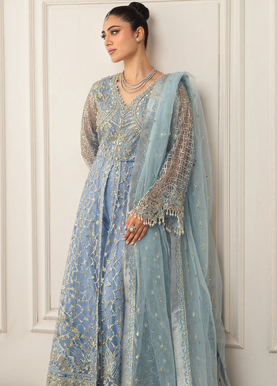 Hemline By Mushq Embroidered Suit Unstitched 3 Piece MQ24HA D-04 Periwinkle - Formal Collection