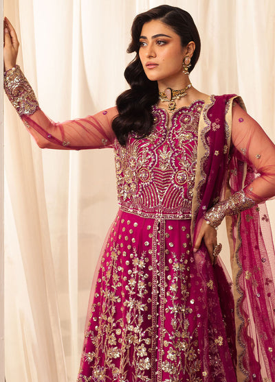 Hemline By Mushq Embroidered Suit Unstitched 3 Piece MQ24HA D-05 Fuchsia - Formal Collection