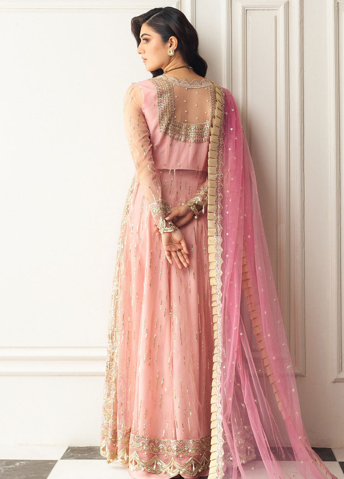 Hemline By Mushq Embroidered Suit Unstitched 3 Piece MQ24HA D-08 Amaranth - Formal Collection