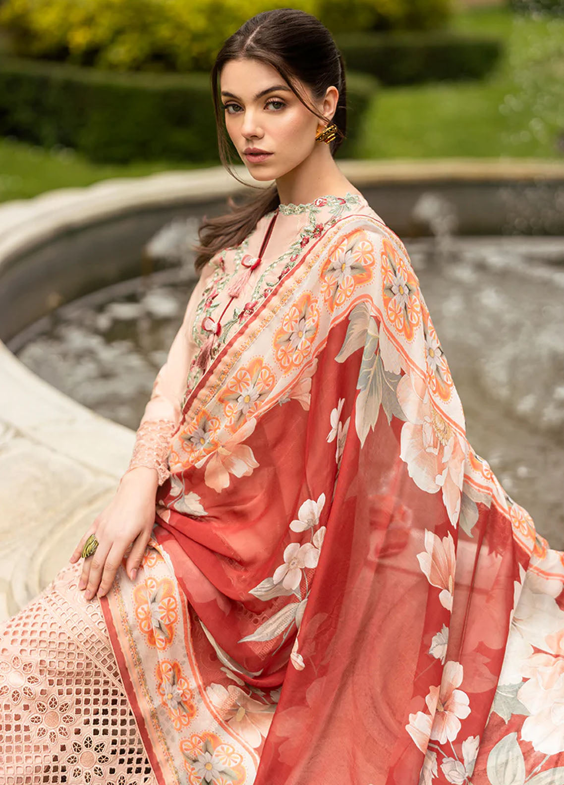 Hemline Odyssey By Mushq Unstitched Lawn Collection 2024 Blooming Belle