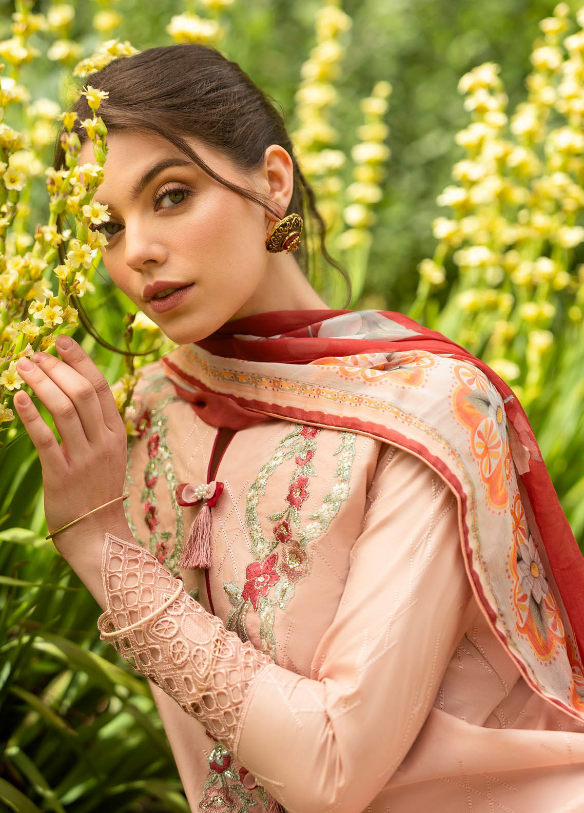 Hemline Odyssey By Mushq Unstitched Lawn Collection 2024 Blooming Belle