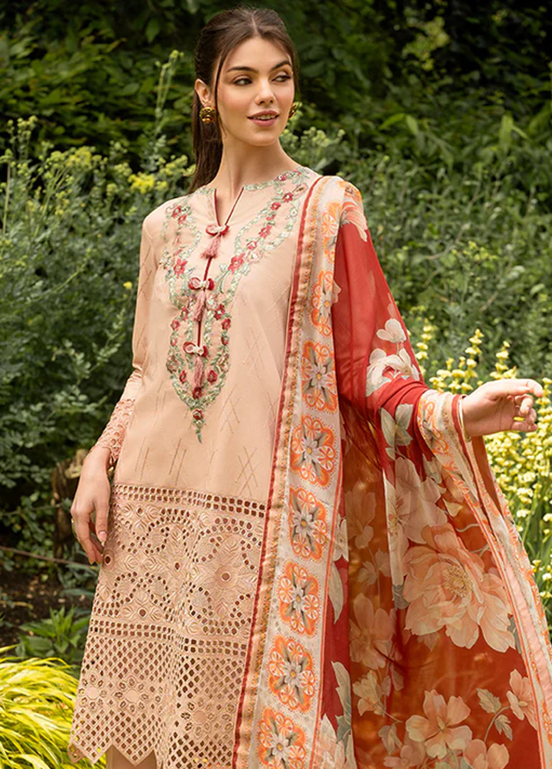 Hemline Odyssey By Mushq Unstitched Lawn Collection 2024 Blooming Belle