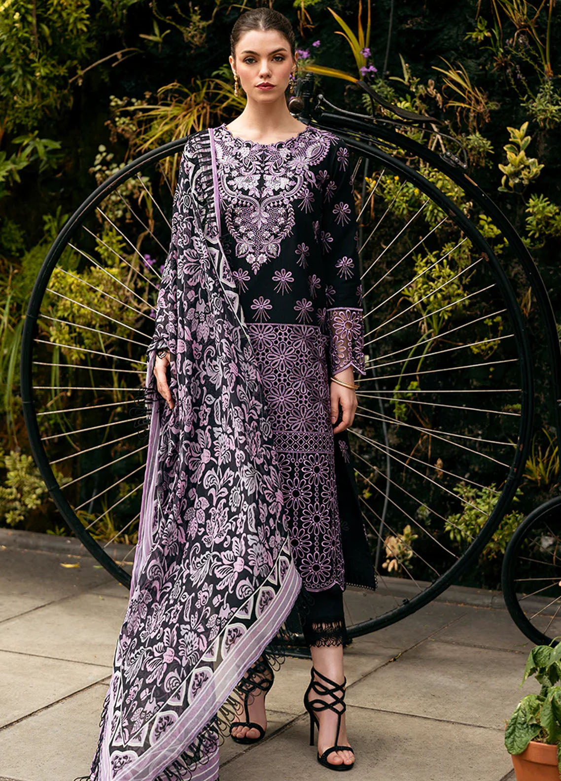 Hemline Odyssey By Mushq Unstitched Lawn Collection 2024 Luxe Lace