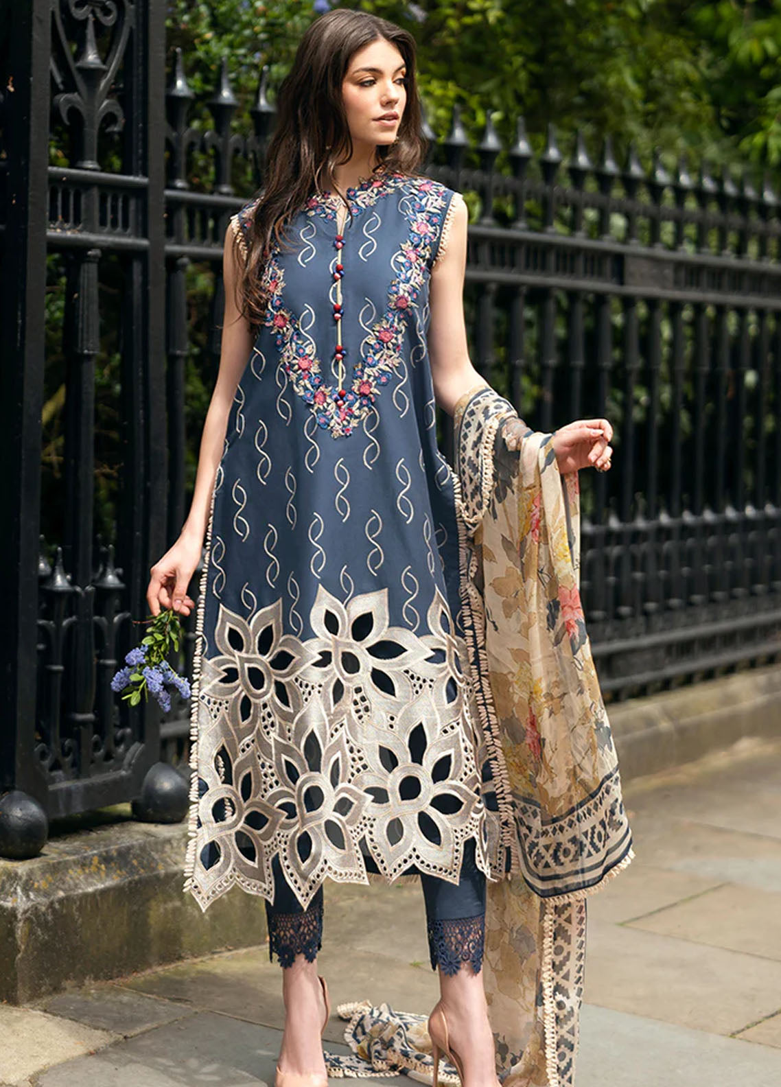 Hemline Odyssey By Mushq Unstitched Lawn Collection 2024 Petale Symphony