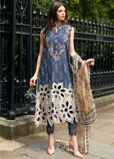 Hemline Odyssey By Mushq Unstitched Lawn Collection 2024 Petale Symphony