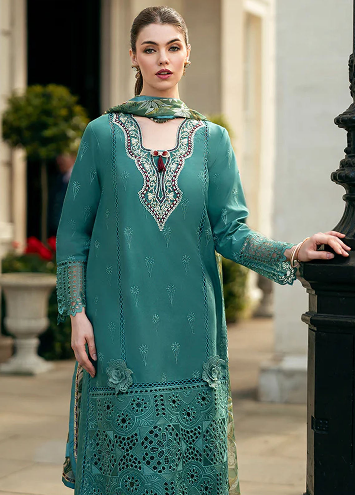 Hemline Odyssey By Mushq Unstitched Lawn Collection 2024 Whispering Waves