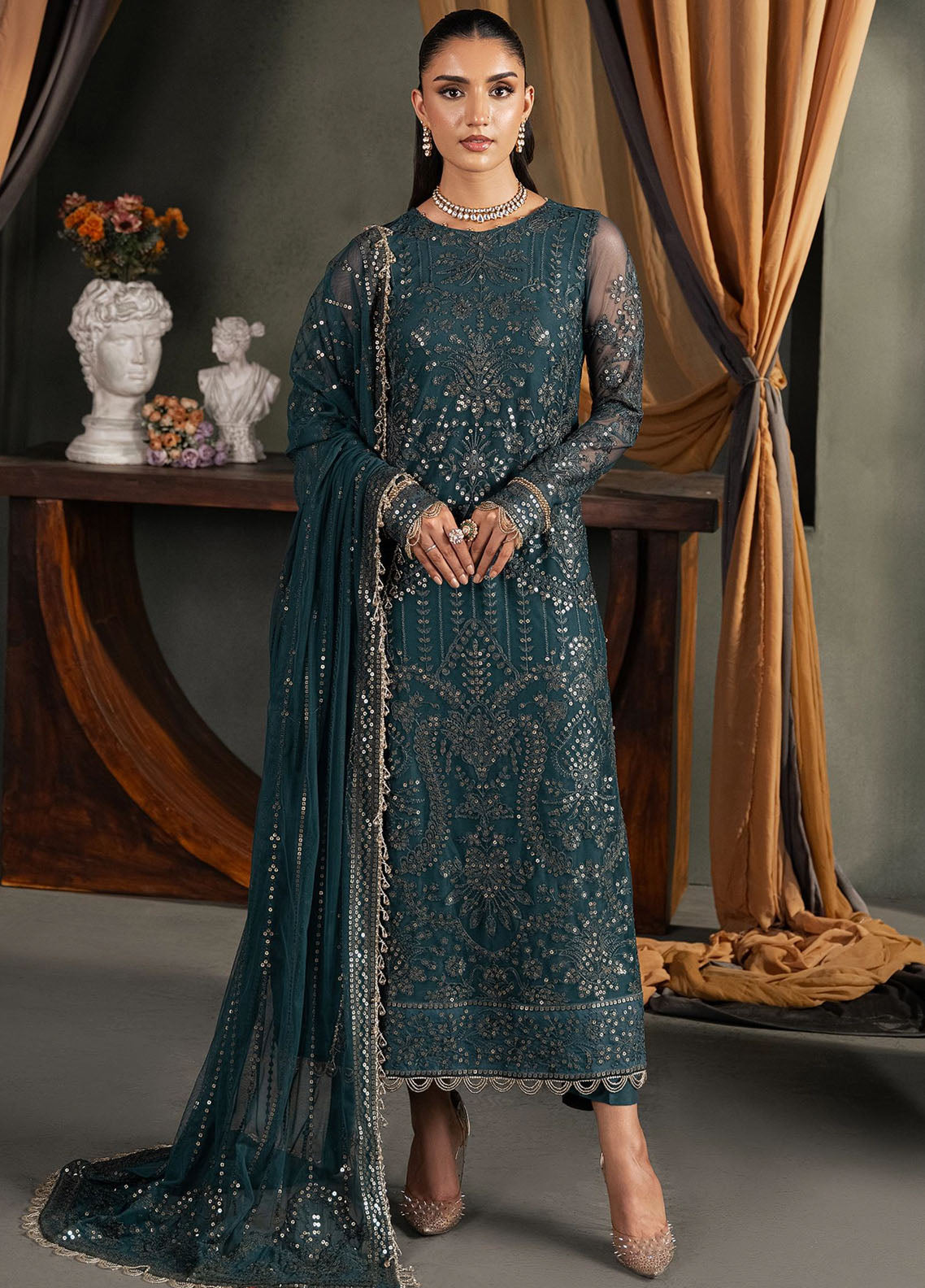 Heritage by Zarif Unstitched Luxury Formals Collection 2024 ZHF-04 Arha