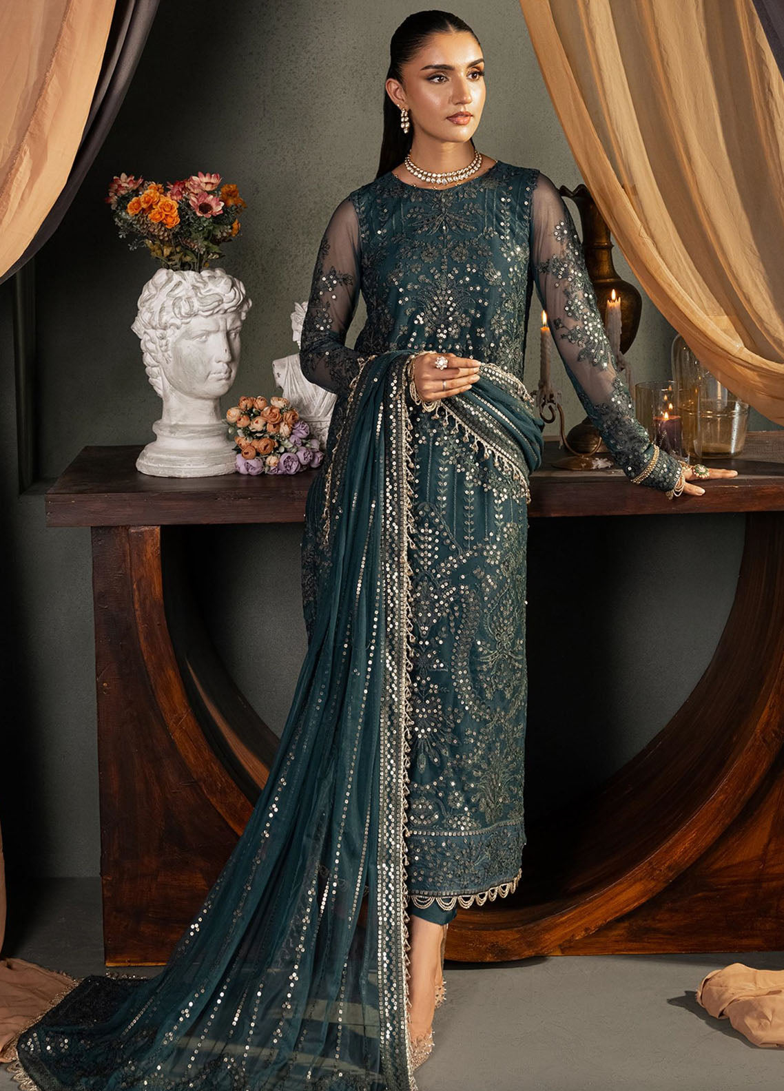 Heritage by Zarif Unstitched Luxury Formals Collection 2024 ZHF-04 Arha