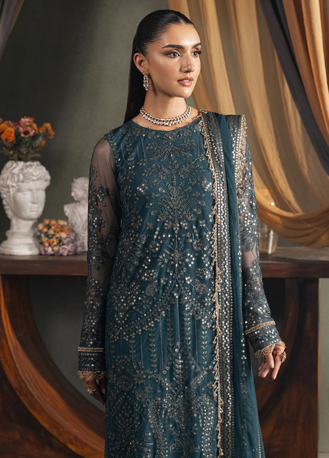 Heritage by Zarif Unstitched Luxury Formals Collection 2024 ZHF-04 Arha