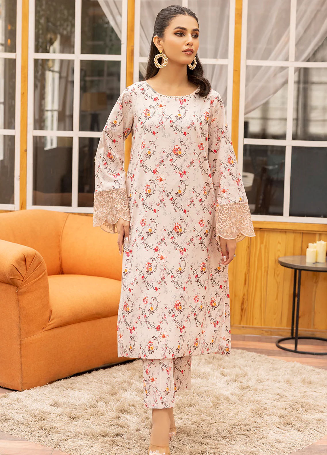 Esra Fashion Pret Embroidered Lawn 2 Piece Suit HD-23-21