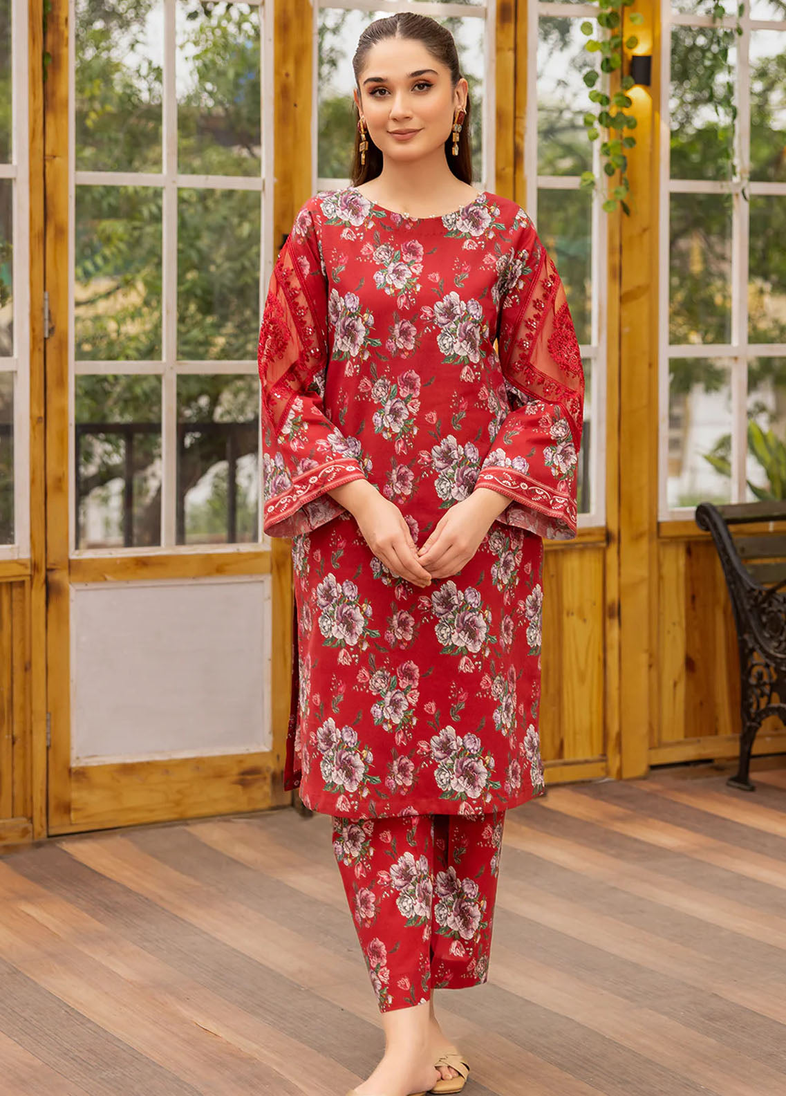 Esra Fashion Pret Embroidered Lawn 2 Piece Suit HD-23-23