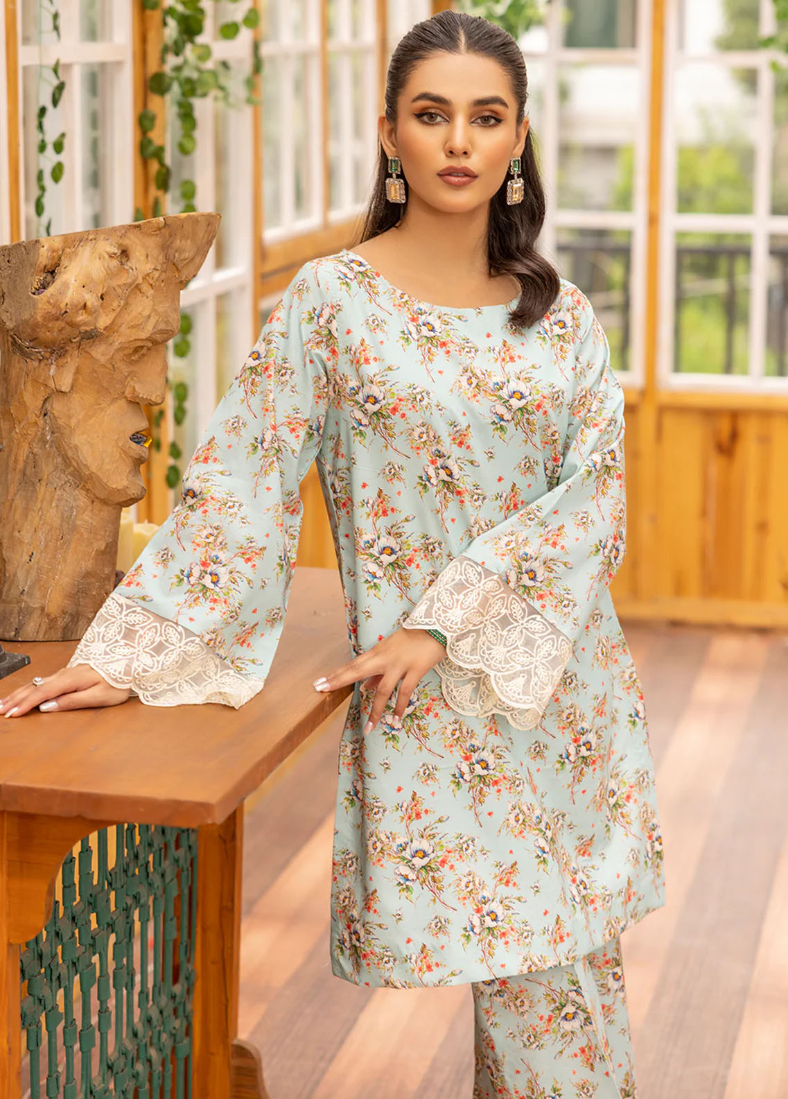 Esra Fashion Pret Embroidered Lawn 2 Piece Suit HD-23-27