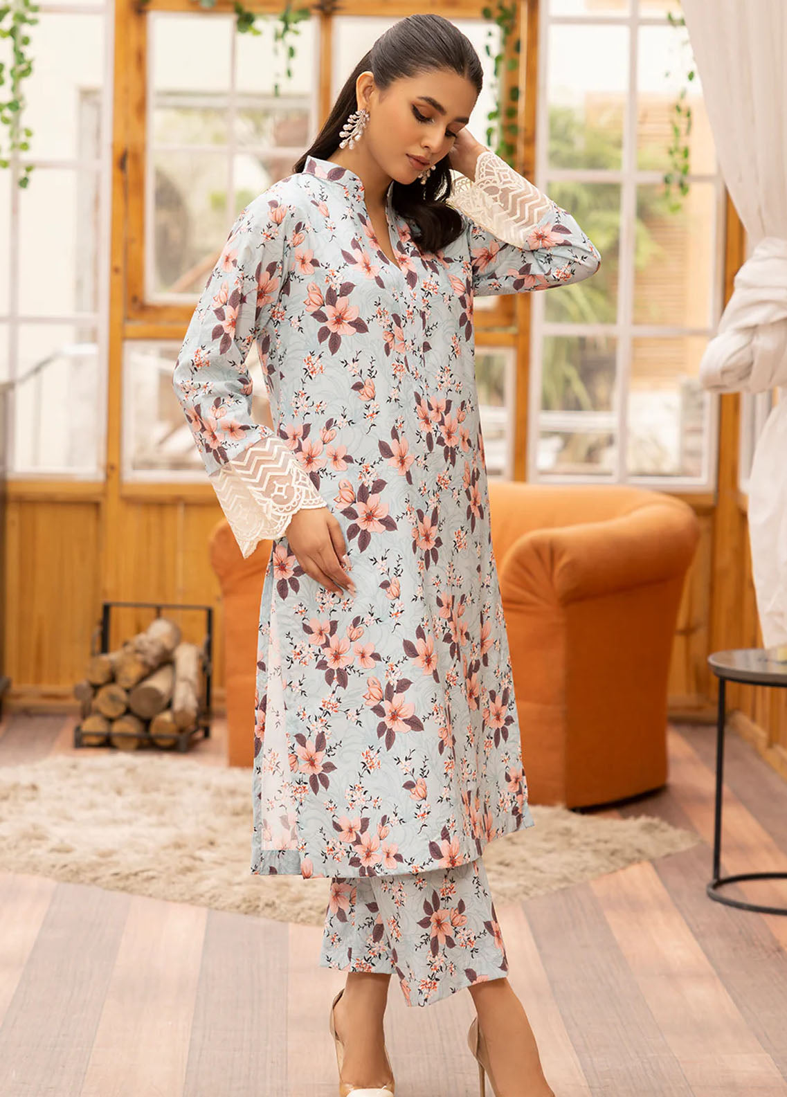 Esra Fashion Pret Embroidered Lawn 2 Piece Suit HD-23-29