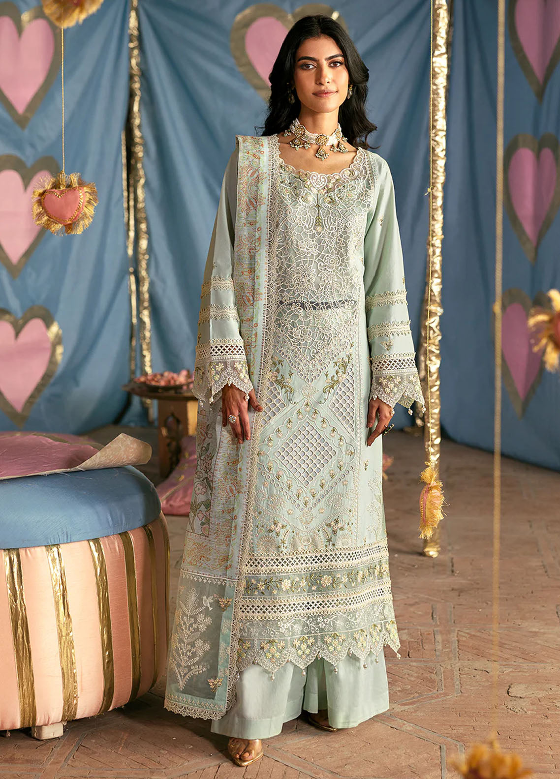 Husn e Jahan by Mahnur Embroidered Lawn Suits Unstitched 3 Piece Amalia