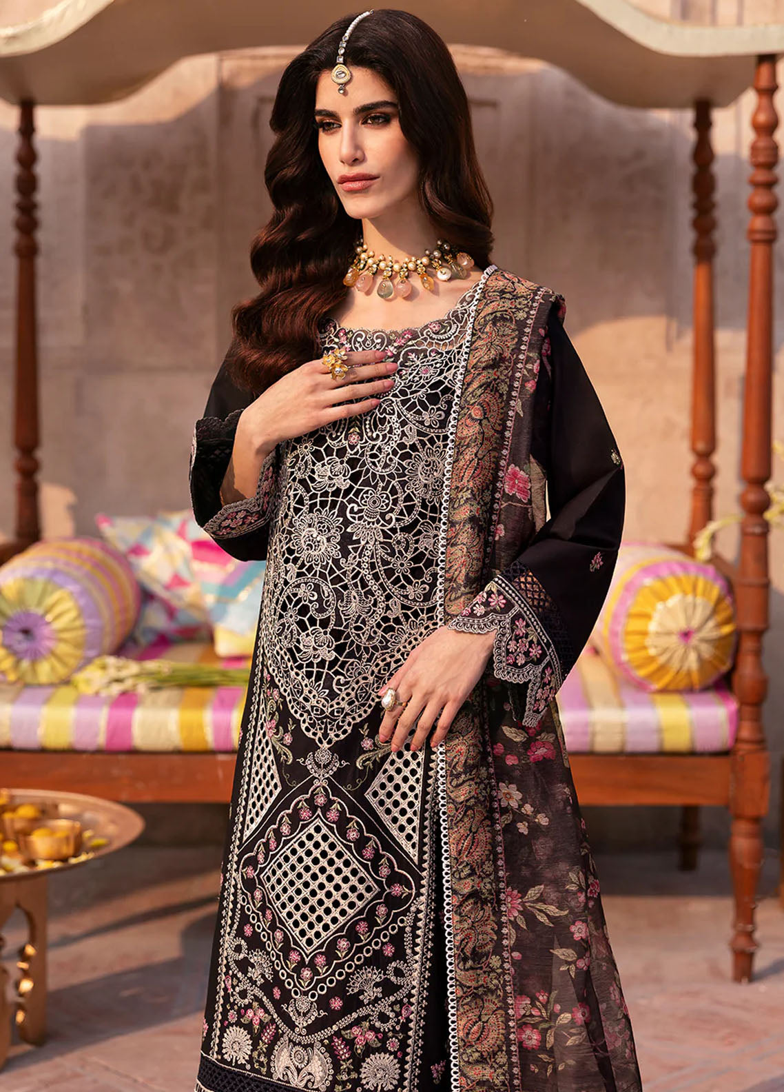 Husn e Jahan by Mahnur Embroidered Lawn Suits Unstitched 3 Piece Irene