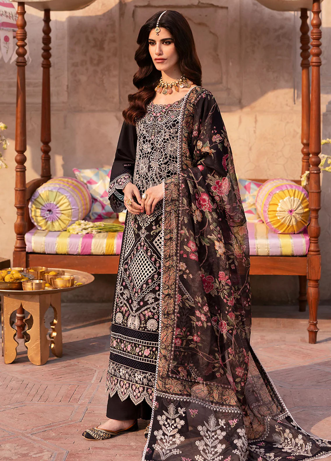 Husn e Jahan by Mahnur Embroidered Lawn Suits Unstitched 3 Piece Irene